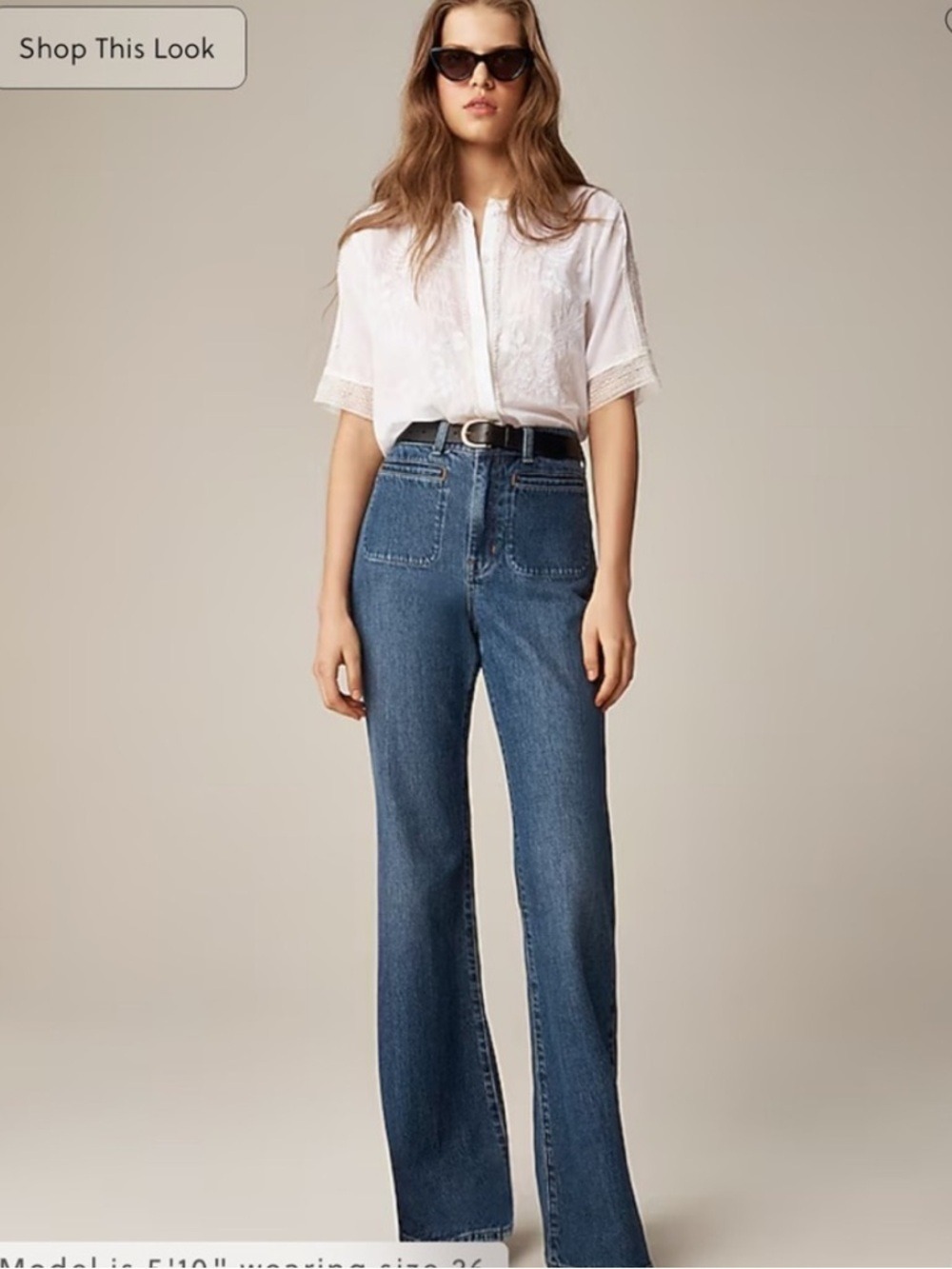 J. Crew High Rise Vintage Flare Jeans in Lexi Kay Wash